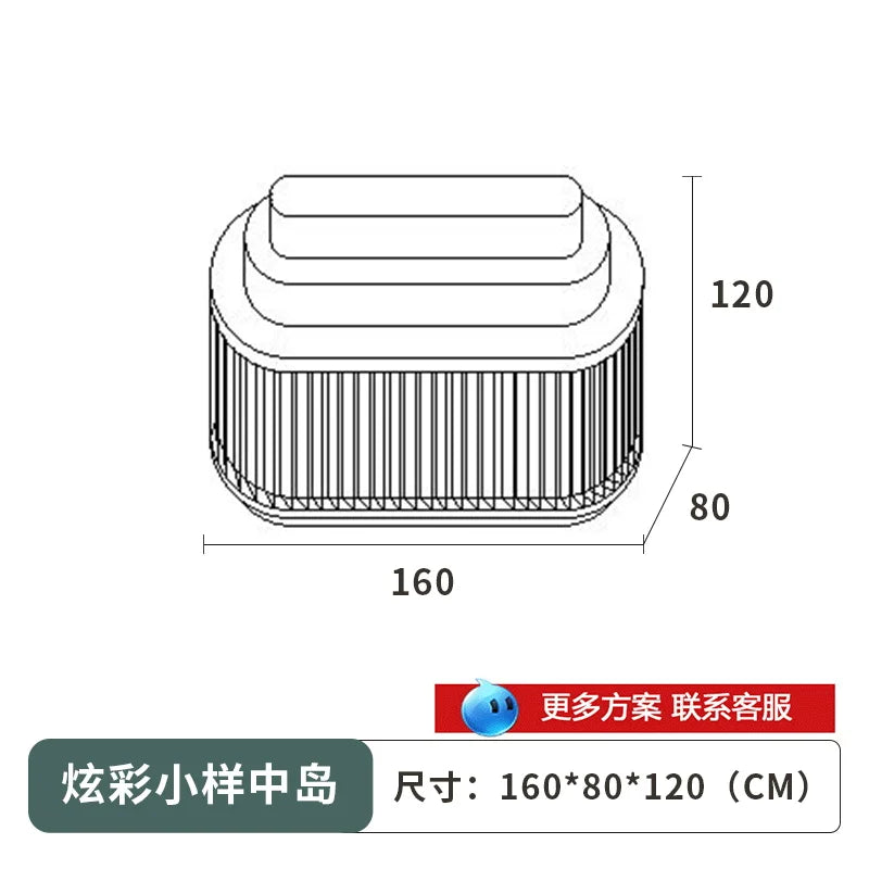 Cosmetics display cabinet, beauty salon cabinet, skin care product display, island display cabinet, shelf, shelf, baking varnish