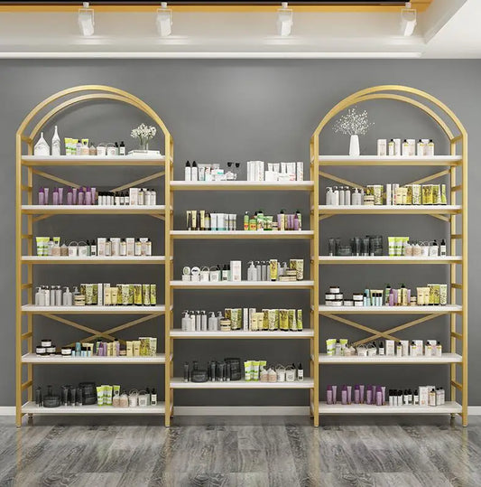 Cosmetics display cabinet beauty salon shelf multi-layer display rack manicure shop display cabinet