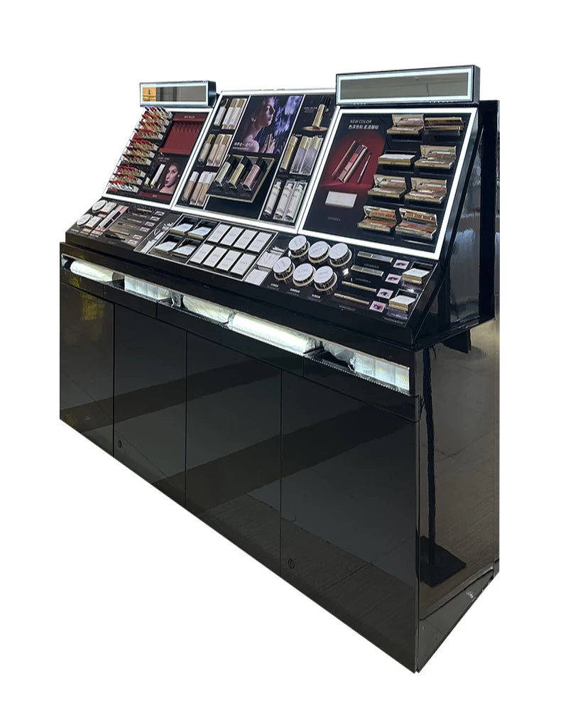 Cosmetics display cabinet display table beauty salon skin care products perfume lipstick facial mask store shelf