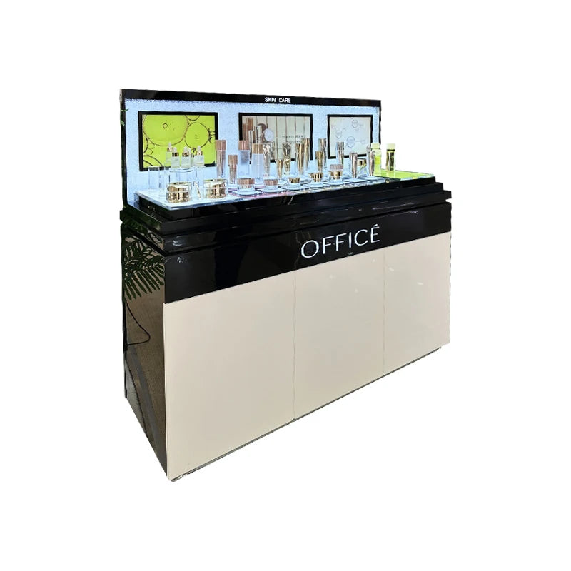Cosmetics display cabinet display table beauty salon skin care products perfume lipstick facial mask store shelf