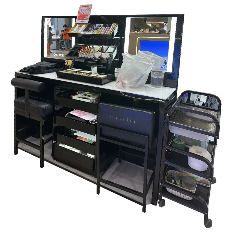Cosmetics display cabinet display table beauty salon skin care products perfume lipstick facial mask store shelf