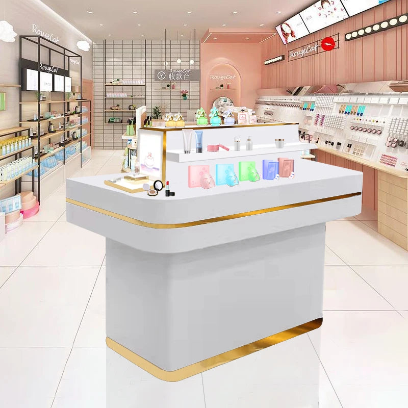 Cosmetics display cabinet, island cabinet, facial mask, perfume, beauty salon, jewelry display table