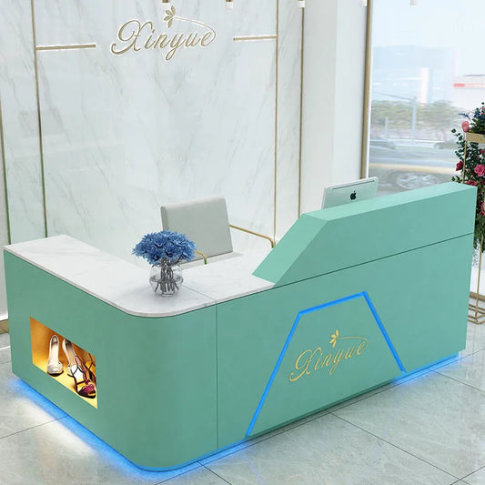 Costume store cash register minimalist modern commercial bag shoe store bar table company small front desk reception desk