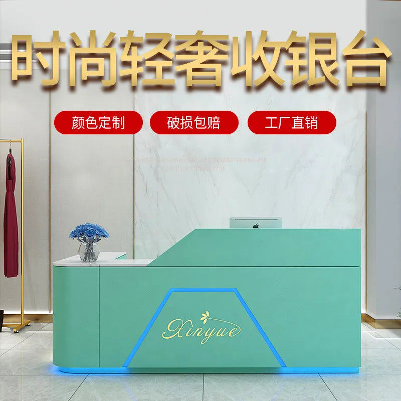 Costume store cash register minimalist modern commercial bag shoe store bar table company small front desk reception desk