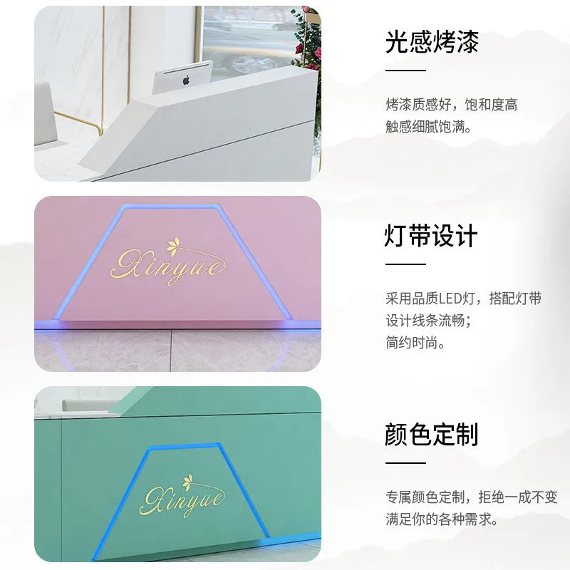 Costume store cash register minimalist modern commercial bag shoe store bar table company small front desk reception desk