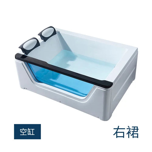 Couple luxury water curtain waterfall jacuzzi acrylic hotel home constant temperature bathtub