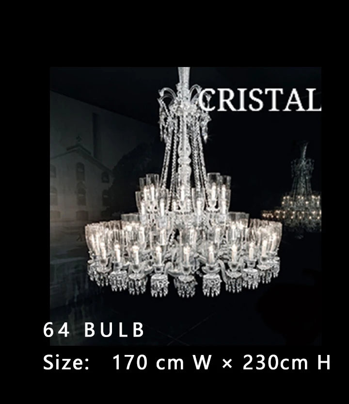 Creative Engineering Club Atmosphere Lamp Villa Restaurant Big Classic Crystal Chandelier Ceiling Luxury Crystal Chandelier