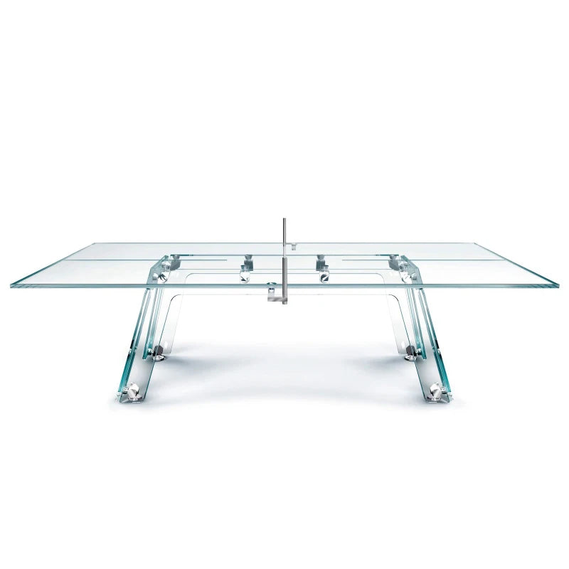 Creative Home Standard Size High-end Stainless Steel Transparent Acrylic Crystal Glass Table Tennis Table