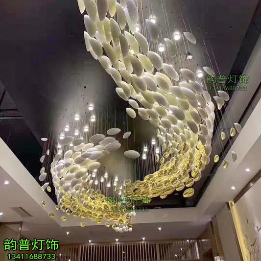 * Creative art glass chandelier personality chandelier sales department villa duplex restaurant chandelier