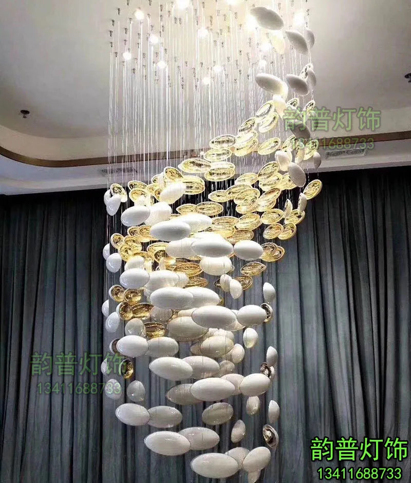 * Creative art glass chandelier personality chandelier sales department villa duplex restaurant chandelier