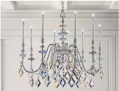 Crystal Chandelier French Elegant American Retro Villa Bedroom Guest Dining Duplex Building Italian European Chandelier