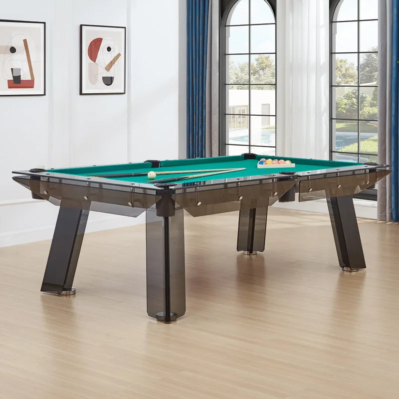 Crystal Glass Billiard Table, Household Standard, Commercial, American Black, 8 Crystal Tempered Glass Billiard Table