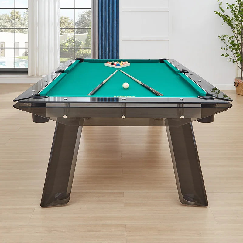 Crystal Glass Billiard Table, Household Standard, Commercial, American Black, 8 Crystal Tempered Glass Billiard Table