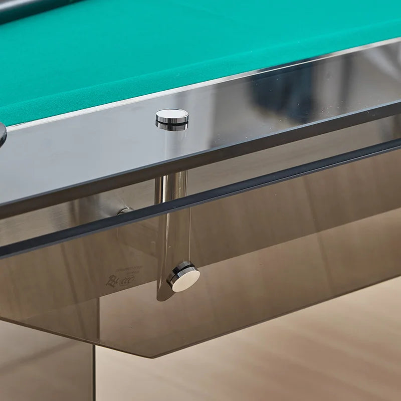 Crystal Glass Billiard Table, Household Standard, Commercial, American Black, 8 Crystal Tempered Glass Billiard Table