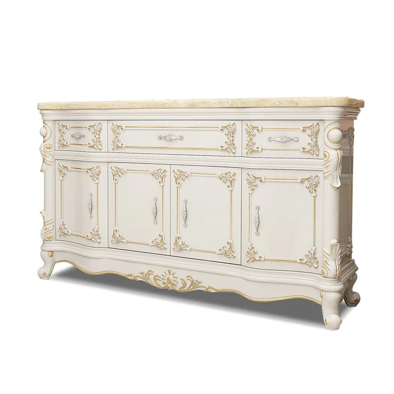 Custom European-style sideboard marble locker living room partition cabinet porch door wine cabinet