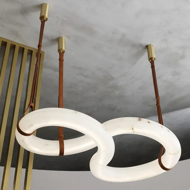 Custom Modern Luxury Spain Marble Chandelier High Quality Engineering Living Room Dining Room Villa Exhibition Hall Pendant Lamp