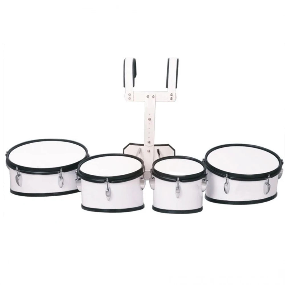 MMOOKA Custom Percussion Instrument Music Performance Student Marching Snare Drum Set With Carrier 4 Drums