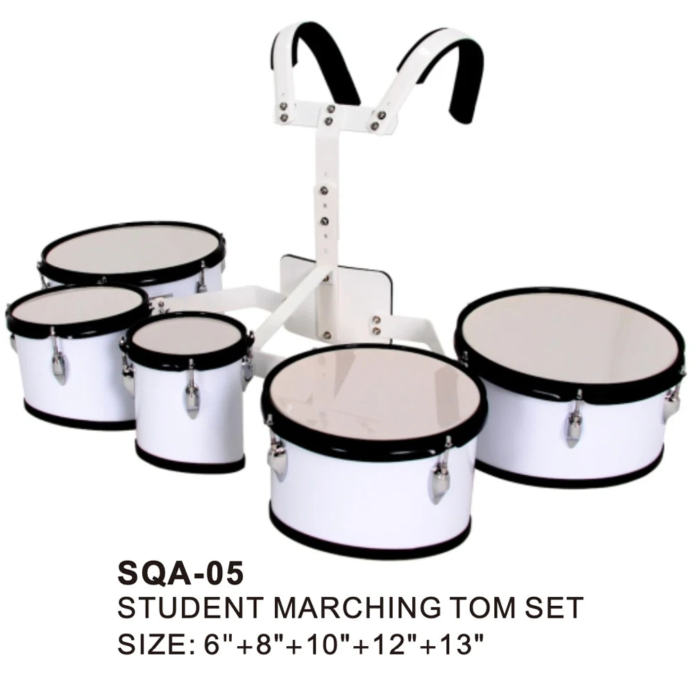MMOOKA Custom Percussion Instrument Music Performance Student Marching Snare Drum Set With Carrier 4 Drums