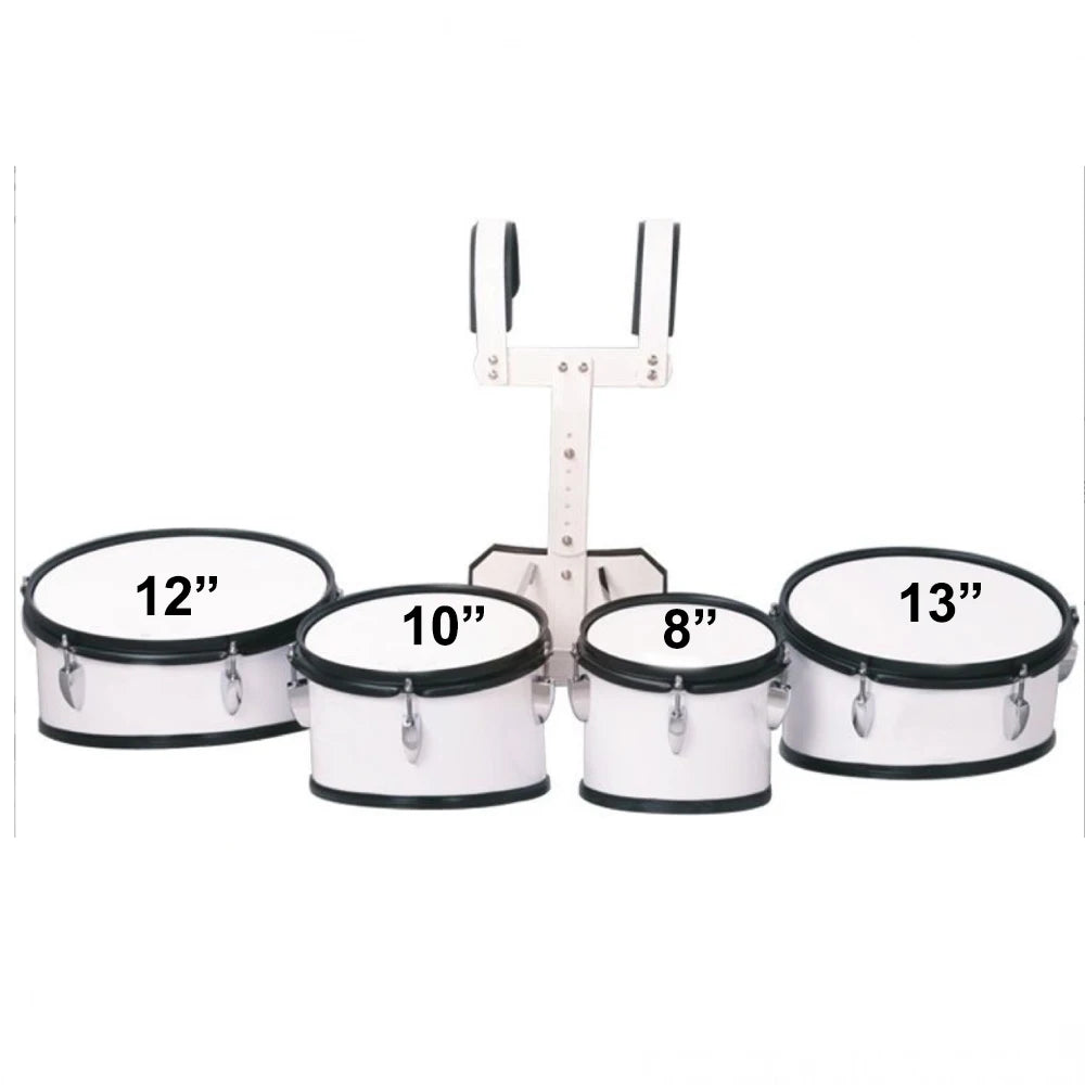 MMOOKA Custom Percussion Instrument Music Performance Student Marching Snare Drum Set With Carrier 4 Drums