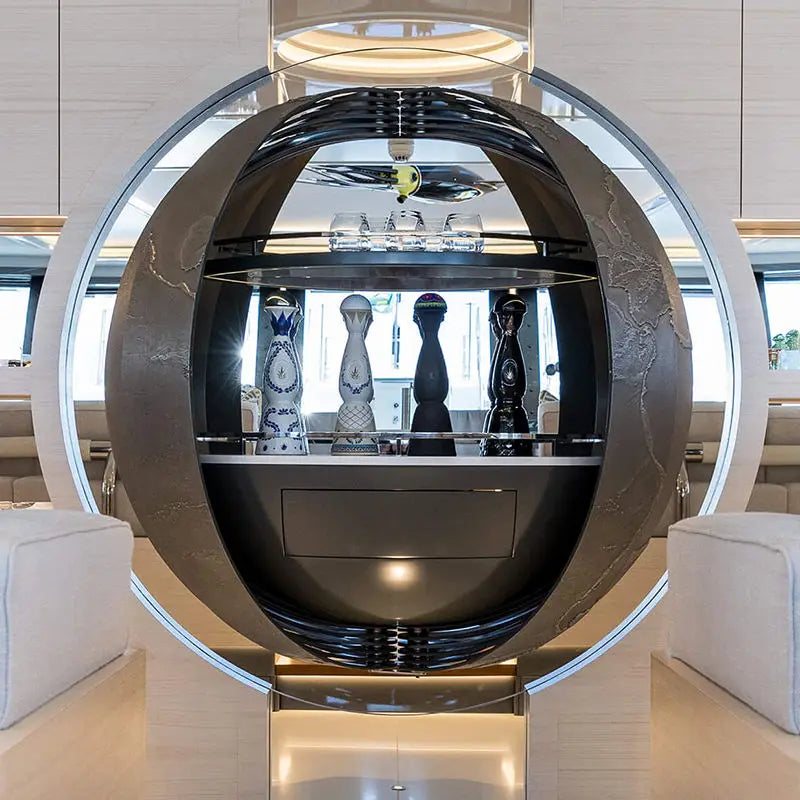 Custom  design indoor living room liquor cabinet stainless steel drink storage display bar decor wine cabinet