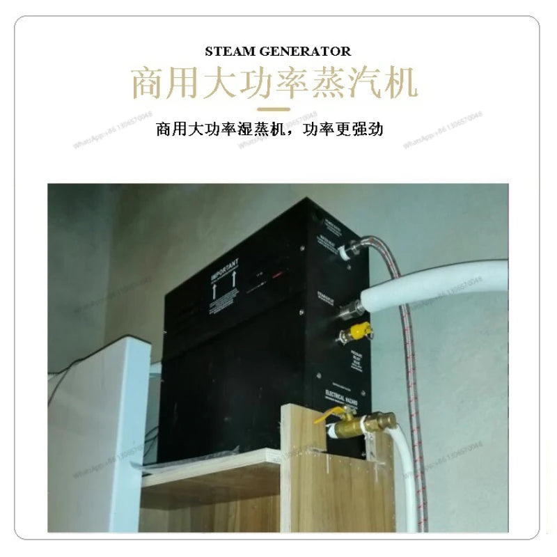 Customization of a multi person wooden dry wet steam beauty salon, sauna, sweat steam integrated room in a villa hotel