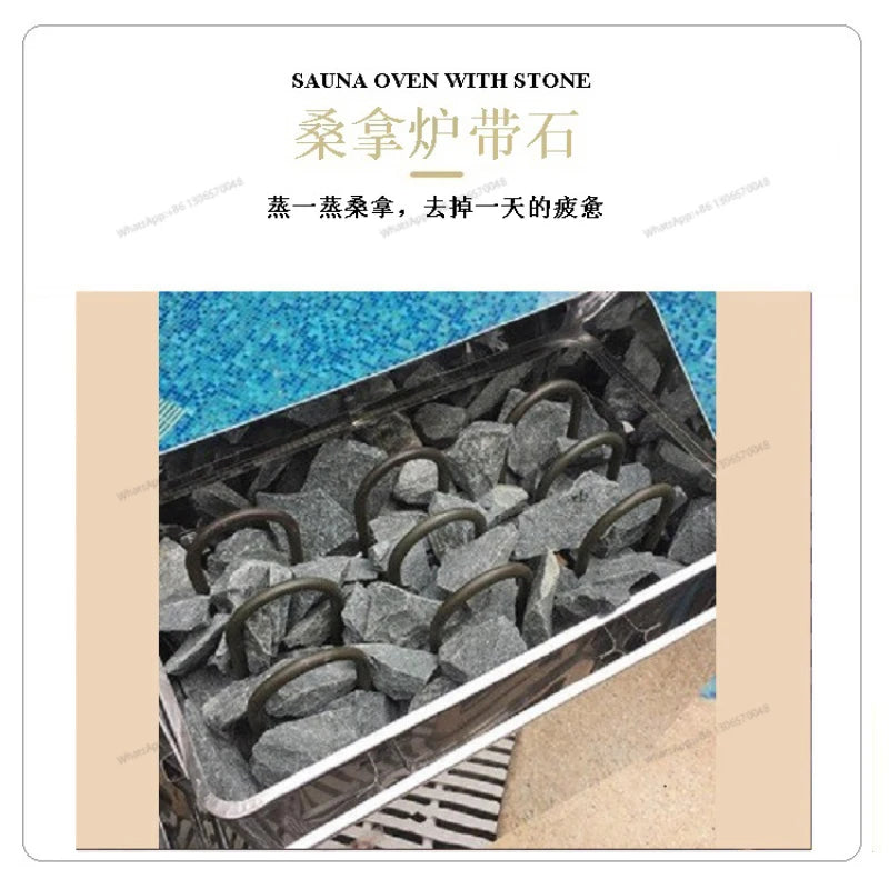 Customization of a multi person wooden dry wet steam beauty salon, sauna, sweat steam integrated room in a villa hotel