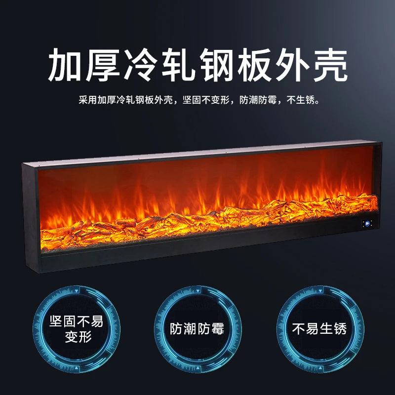 Customized American embedded fireplace core simulation flame European electronic fireplace decoration cabinet