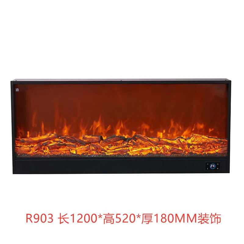 Customized American embedded fireplace core simulation flame European electronic fireplace decoration cabinet