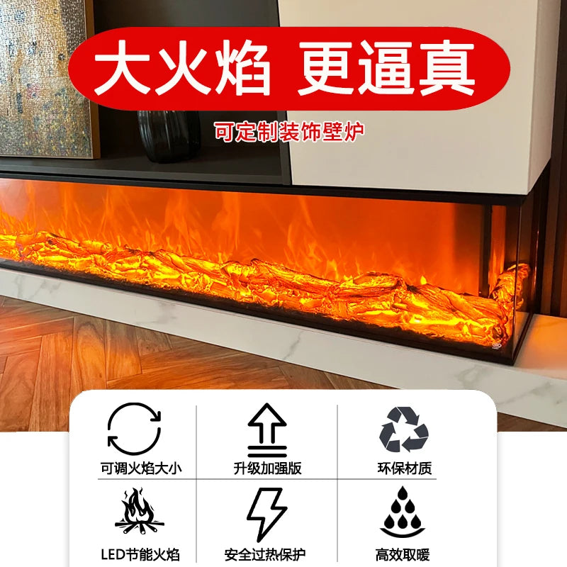 Customized American embedded fireplace core simulation flame European electronic fireplace decoration cabinet
