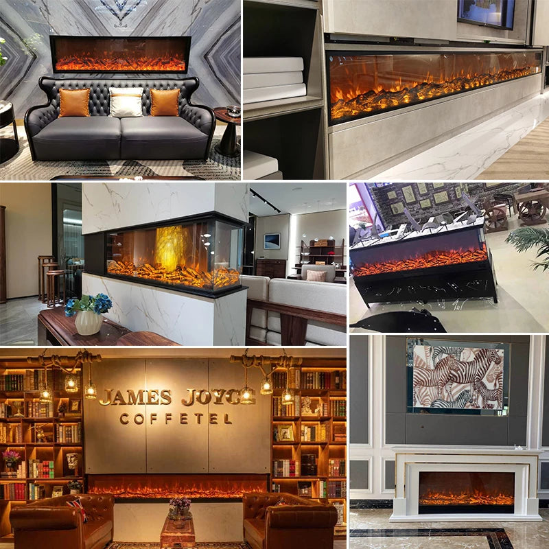 Customized American embedded fireplace core simulation flame European electronic fireplace decoration cabinet