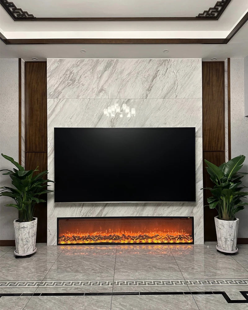 Customized Bluetooth decoration fireplace, home simulation flame hotel, villa living room, electric fireplace heating