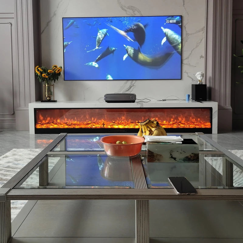 Customized Bluetooth decoration fireplace, home simulation flame hotel, villa living room, electric fireplace heating