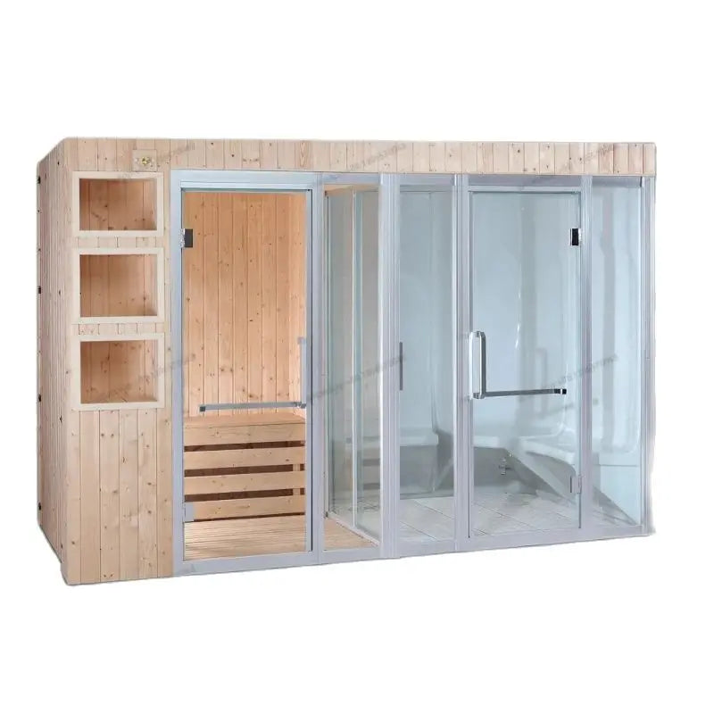 Customized Korean style sauna and sweat steaming room for home use in a multi person dry wet steaming integrated room in a villa