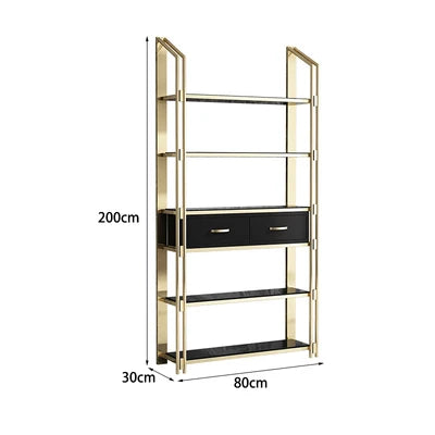 Customized Modern Shelf Affordable Luxury Style Metal Display Shelf Bookshelf Boycase Floor Nordic Display Shelf Living Room