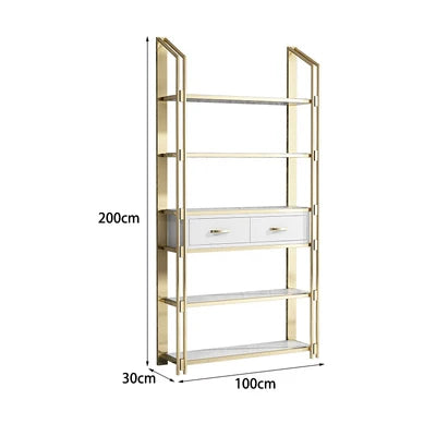 Customized Modern Shelf Affordable Luxury Style Metal Display Shelf Bookshelf Boycase Floor Nordic Display Shelf Living Room