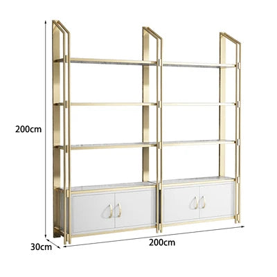 Customized Modern Shelf Affordable Luxury Style Metal Display Shelf Bookshelf Boycase Floor Nordic Display Shelf Living Room
