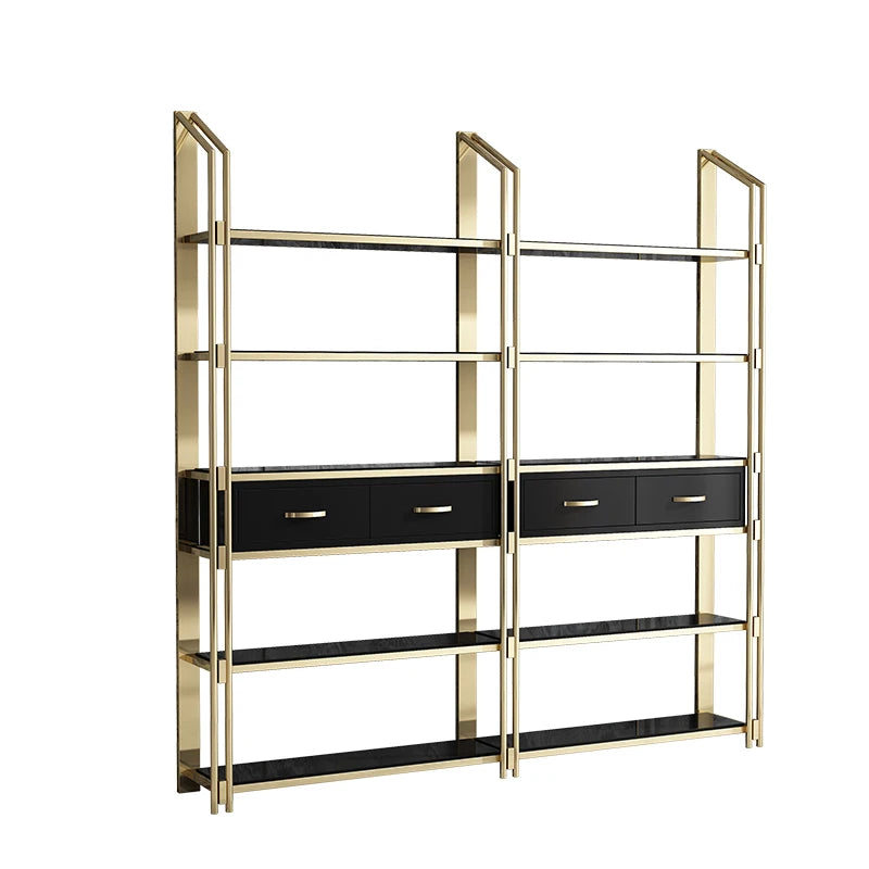 Customized Modern Shelf Affordable Luxury Style Metal Display Shelf Bookshelf Boycase Floor Nordic Display Shelf Living Room