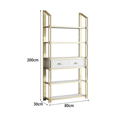Customized Modern Shelf Affordable Luxury Style Metal Display Shelf Bookshelf Boycase Floor Nordic Display Shelf Living Room