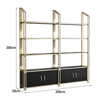 Customized Modern Shelf Affordable Luxury Style Metal Display Shelf Bookshelf Boycase Floor Nordic Display Shelf Living Room
