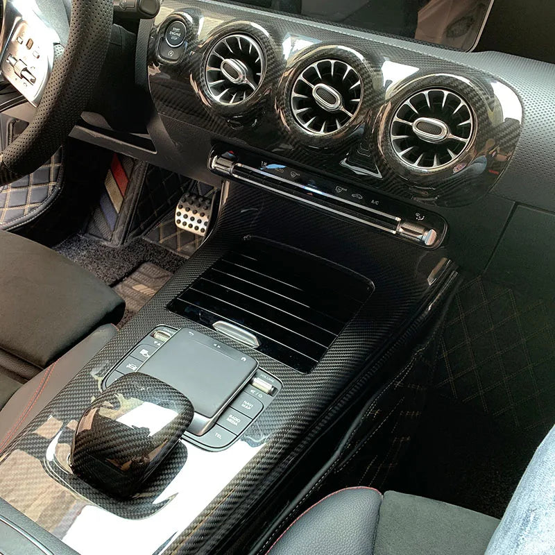 Customized auto parts for Benz a45s  a35l  A  CLA carbon fiber interior center console