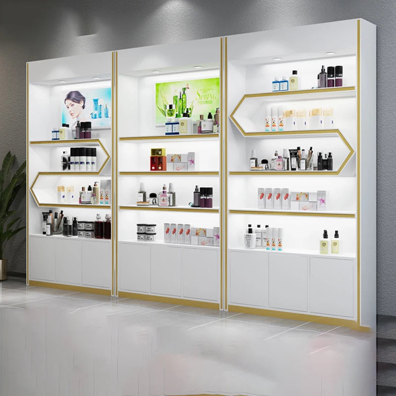 Customized cosmetics display cabinet Image cabinet Paint back cabinet Simple modern beauty salon skin care product cabinet Displ