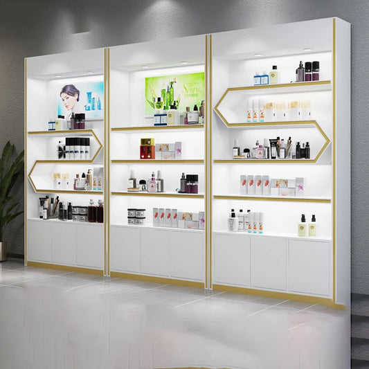 Customized cosmetics display cabinet Image cabinet Paint back cabinet Simple modern beauty salon skin care product cabinet Displ