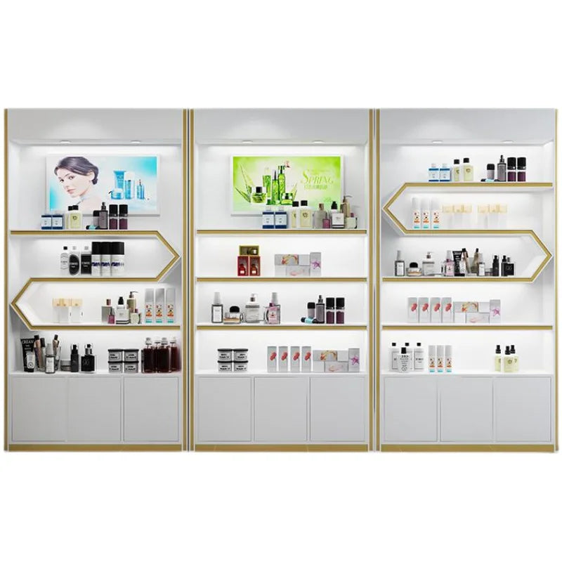 Customized cosmetics display cabinet Image cabinet Paint back cabinet Simple modern beauty salon skin care product cabinet Displ