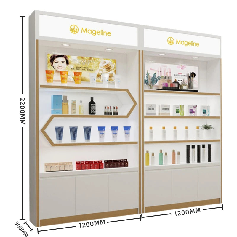 Customized cosmetics display cabinet Image cabinet Paint back cabinet Simple modern beauty salon skin care product cabinet Displ