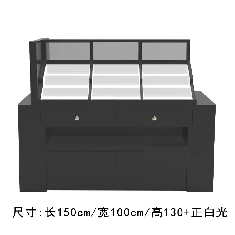 Customized double-sided makeup Zhongdao display cabinet makeup counter cosmetics display cabinet supermarket display cabinet sto