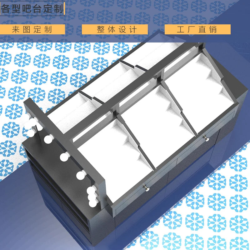 Customized double-sided makeup Zhongdao display cabinet makeup counter cosmetics display cabinet supermarket display cabinet sto