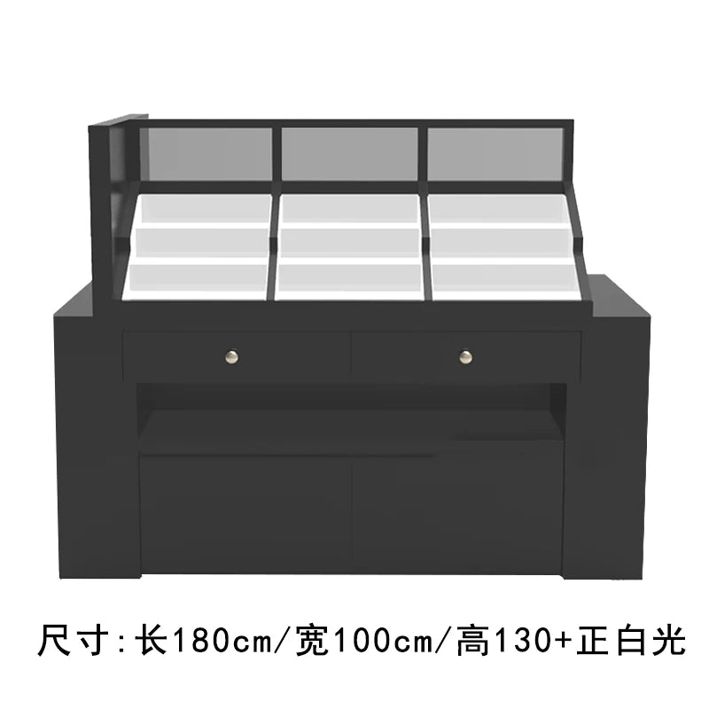 Customized double-sided makeup Zhongdao display cabinet makeup counter cosmetics display cabinet supermarket display cabinet sto
