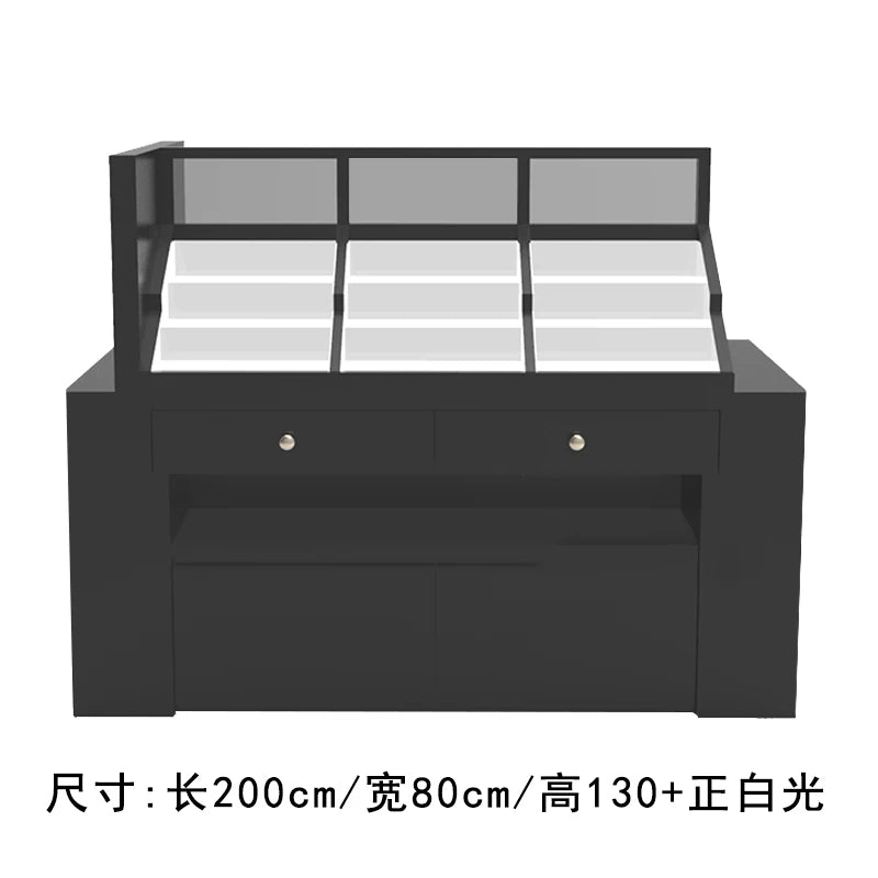 Customized double-sided makeup Zhongdao display cabinet makeup counter cosmetics display cabinet supermarket display cabinet sto
