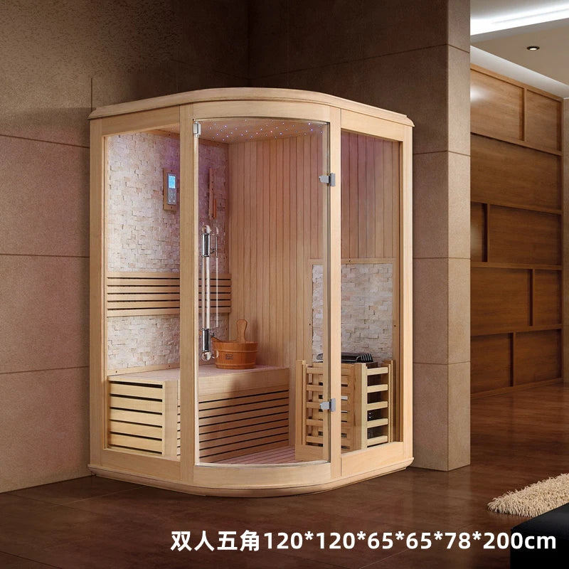 Customized far infrared household mobile sweat steaming room, sweat box, fumigation machine, wooden bath box, steam stove, sauna