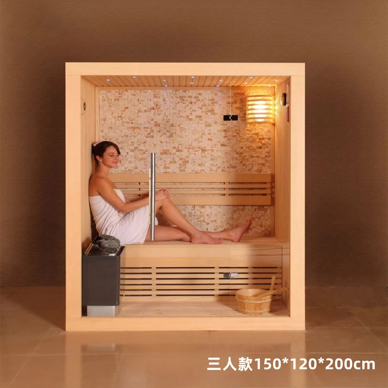 Customized far infrared household mobile sweat steaming room, sweat box, fumigation machine, wooden bath box, steam stove, sauna